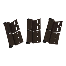 Brown Ellbee static door hinge (Right hand) Pack of 3
