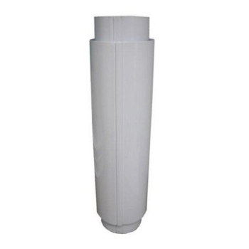 Twin Walled Internal Flue Pipe 420mm/350mm White Enamel