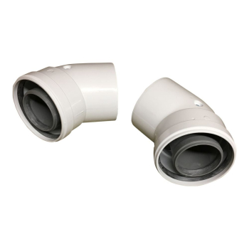 Ariston E Combi EVO 100mm Flue 45Deg Bend Pack x 2 3318076 Ariston E Combi EVO 100mm Flue 45Deg Bend Pack x 2 3318076