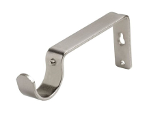 28mm Satin Silver Fixed Wall Support Pole Bracket