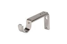 28mm Satin Silver Adjustable Wall Support Pole Bracket