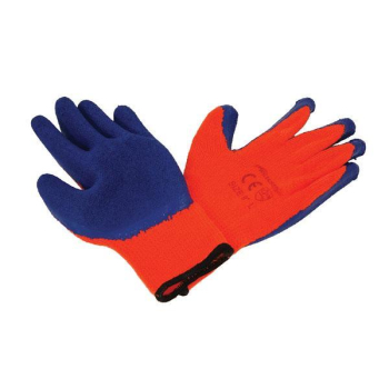 Latex Coated Working Gloves With Fleece Lining Large