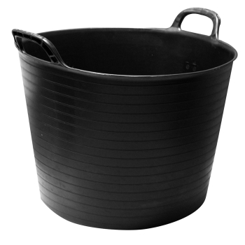 42L Flexi Tub Bucket with Handles Black 42L Flexi Tub Bucket with Handles Black