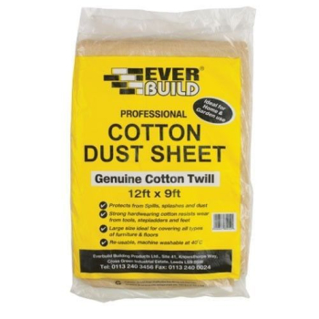 Everbuild Genuine cotton Dust Sheet 12 x 9