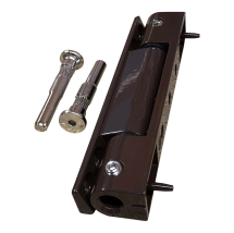UPVC Butt Hinge WMS Style - Brown - Angled