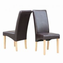 BROWN OSLO DINING CHAIR PAIR