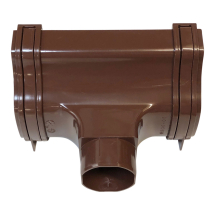 Polypipe Ogee Gutter Outlet in Brown ROG05BR