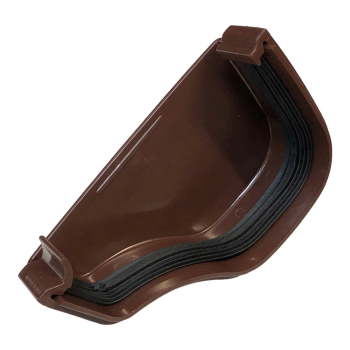 Polypipe Ogee External Stop End Left Hand In Brown ROG07BR Polypipe Ogee External Stop End Left Hand In Brown ROG07BR
