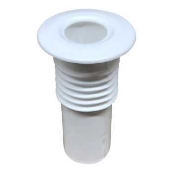 15mm Pipe Seal Hole Tidy with 60mm Tail White