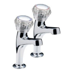Pair of High Neck Pillar Taps Clear Heads Pair of High Neck Pillar Taps Clear Heads