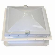 Complete wind up roof light assembly with integrated fly screen