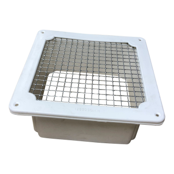Square Floor Vent With Wire Mesh 12000sqmm White